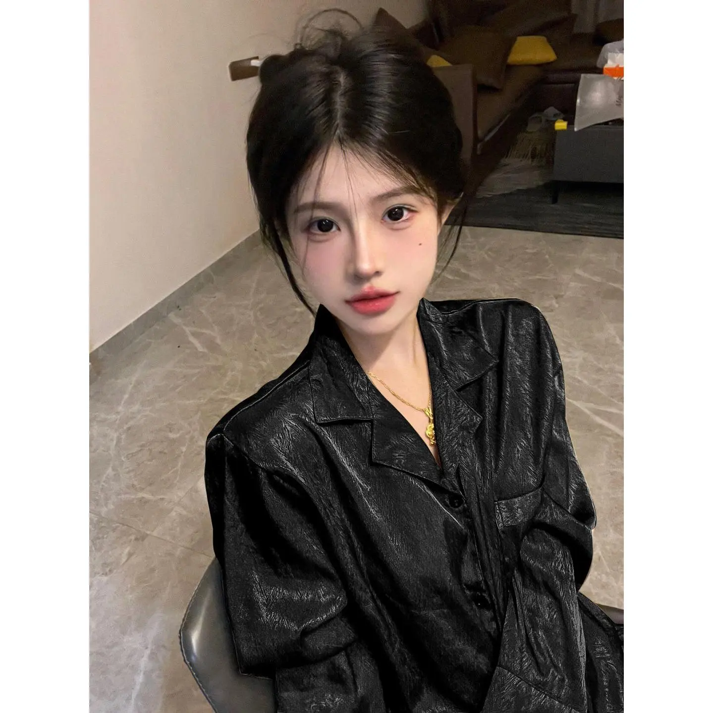 Bộ Đồ Ngủ Lụa Lạnh Kiểu Pháp, Dành Cho Nữ, Bộ Sưu Tập Mùa Xuân Và Mùa Thu, Quần Dài Tay, Thích Hợp Cho Ký Túc Xá Sinh Viên, Có Thể Mặc Ngoài Trời, Đồ Mặc Nhà Mùa Hè, Hàng Mới Về, Năm 2024