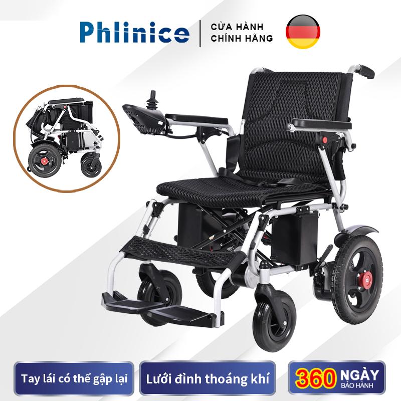 Xe lăn điện Xe lăn điện đa năng (có thể gấp gọn) Gấp gọn đơn giản và thuận tiện Gạt điều khiển từ xa 360°