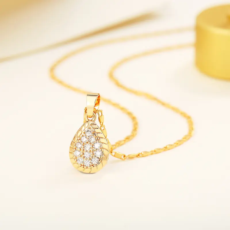 Y347 Kalung Wanita Tetesan Airfashion Female Birthday Daily Metal Coating 1