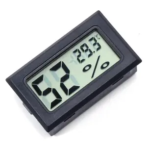 Digital Thermometer Hygrometer Humidity Built-In Probe - SD583 - Black - OOTDTY Beeljedd Store Imperal Layar Lcd Suhu