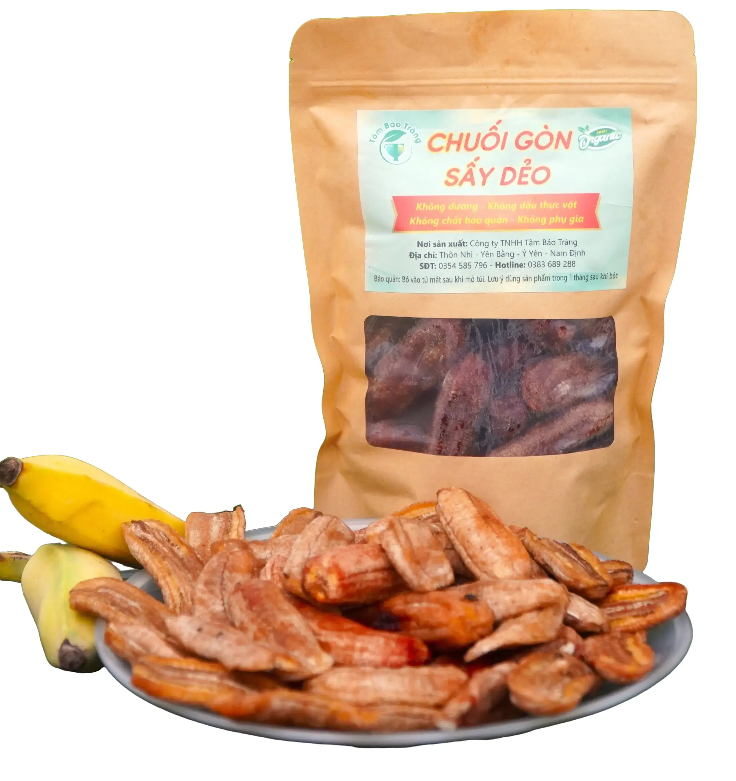 [ TÚI 300G ] CHUỐI SẤY DẺO  Sấy Mộc Nguyên Trái Ăn Vặt Snack Chua