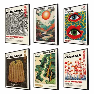 Poster Dinding Aesthetic | Frameblock Ukuran A3 30x40 cm | Poster Yayoi Kusama