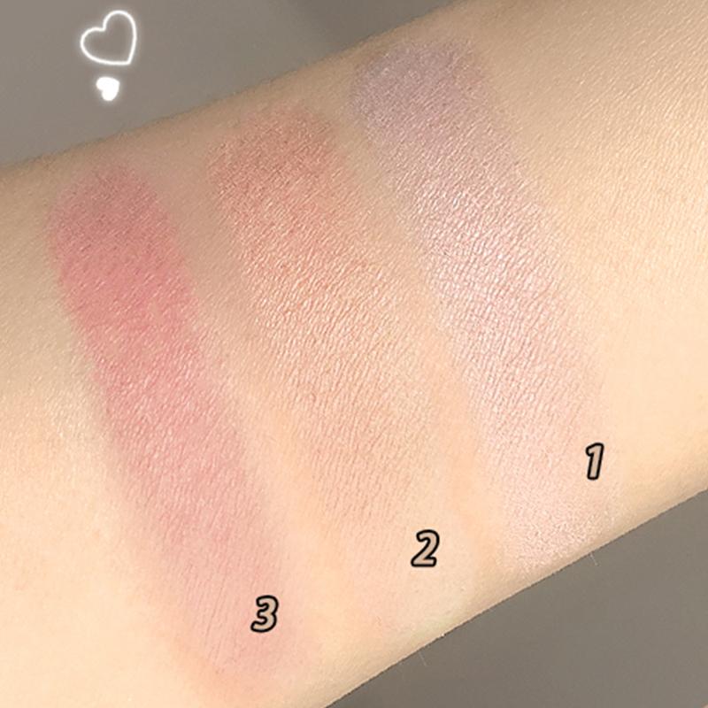 Product Introduction of 3 Colors Contouring Blush Powder Palette Cosmetic Long Lasting Natural Stereoscopic Face Shading Powder Contour Powder Palette 33