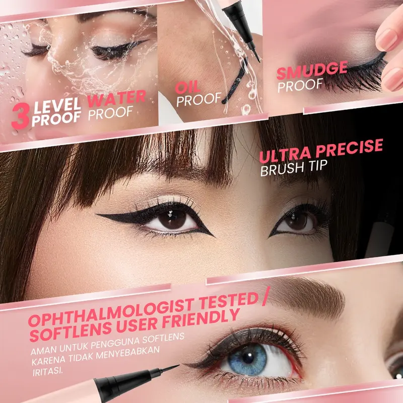Hanasui Eyetractive Liner Pen Eyeliner Lasting Waterproof 4