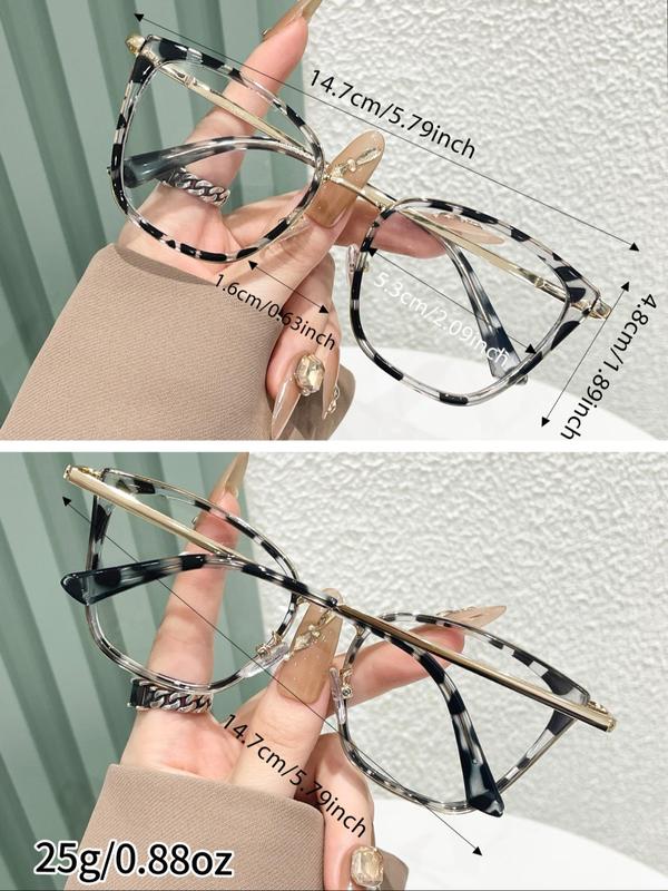 Cat Eye Frame Anti-blue Light Eyeglasses, Fashion Eyeglasses for Women & Men, Fashion Eyeglasses for Work, Daily Clothing Decor, Perfect for Student Daily Use 1