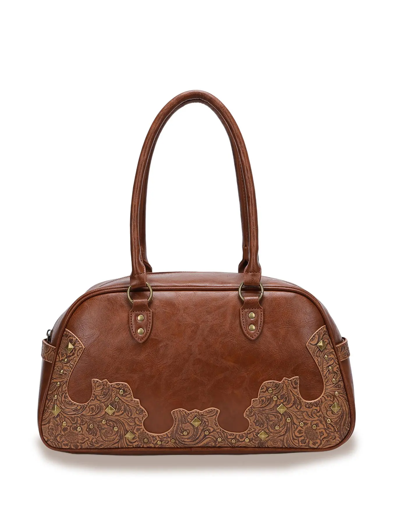 Women's Boho Style Floral Pattern Handbag, Vintage Trendy Top Boston Bag, Fashionable Bag for Daily Use