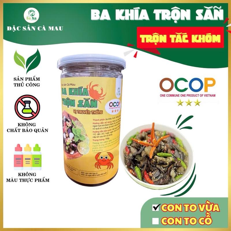 [CON TO VỪA] Ba khía TRỘN TẮC KHÓM Rạch Gốc Cà Mau-  Hũ 700g - Bà Na Food - Sản phẩm đạt OCOP