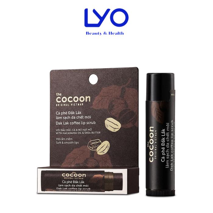 Tẩy da chết môi cà phê Đắk Lắk Cocoon môi ẩm mềm 5g