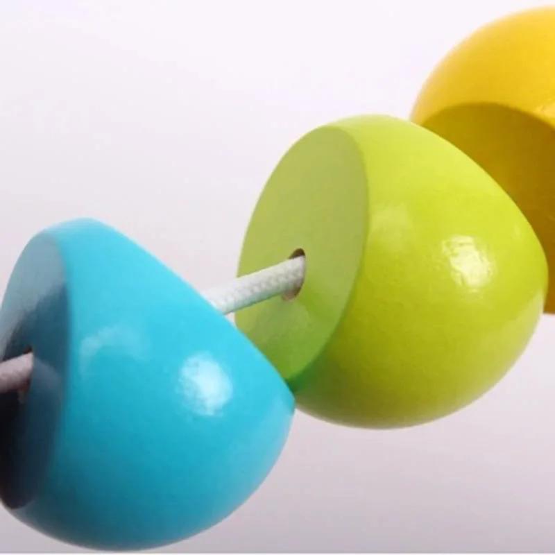 Product Introduction of Montessori Educational Toys Fun Wooden Toys Bugs Eating Fruit Apple Pear Early Education Teaching Aid Toys Gift 21