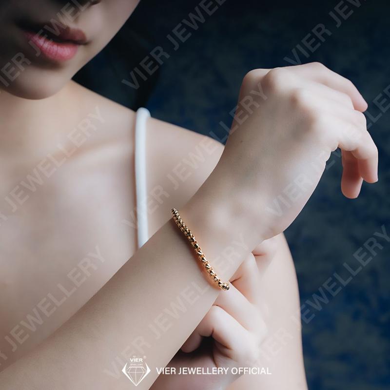 Vier Edition 12926-8437 gelang simple wanita 4mm 3