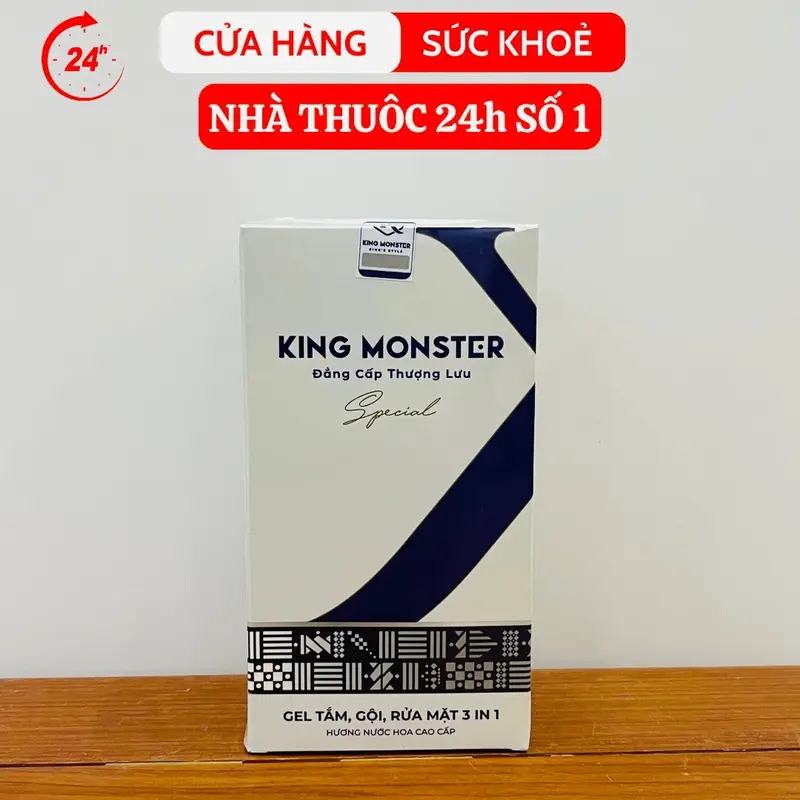 Combo Sữa tắm gội King Monster 3 in 1 hương nước hoa cao cấp Massage Dưỡng Body 6
