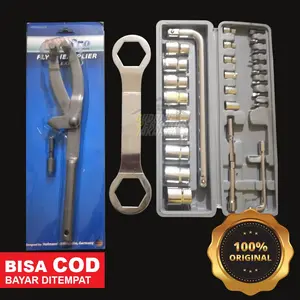 Paket hemat 3pcs Kunci Treker Tahanan CVT + Kunci Mur Kopling 39x41 + kunci sock 27pcs