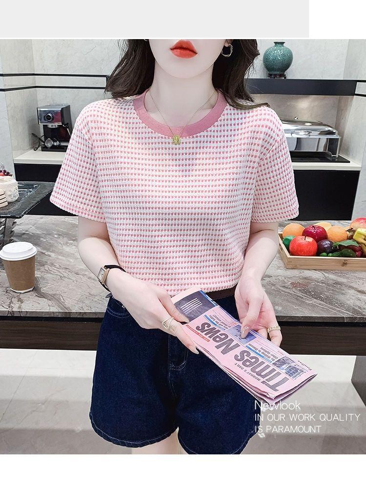 Product Introduction of Áo Phông Ngắn Tay Vai Nhỏ Chất Lượng Cao, Thiết Kế Đẹp, Dành Cho Nữ, Bộ Sưu Tập Mùa Hè Năm 2025 Mới, Dễ Phối Đồ, Trông Trẻ Trung, Phong Cách Phương Tây, Áo Màu Tương Phản, Áo Phông Instop Áo Phông Nữ Thời Trang Đường Phố  Ss22, Dành Cho Nữ Women Cổ Tròn 14