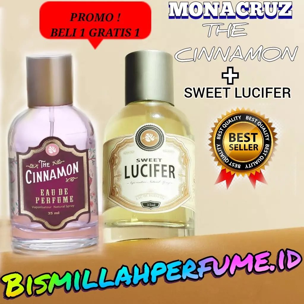 Parfum THE CINNAMON Sweet LUCIFER EDP 35 Ml Almond Orange Pear Licorice Vanilla Cowok Perfume Pria