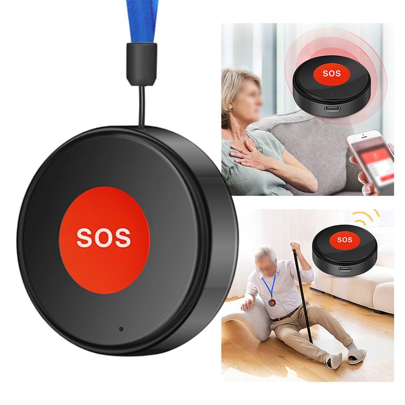 Compact Panic Button For Safety 52*52*15mm SOS Panic Button 2.4GHz ...