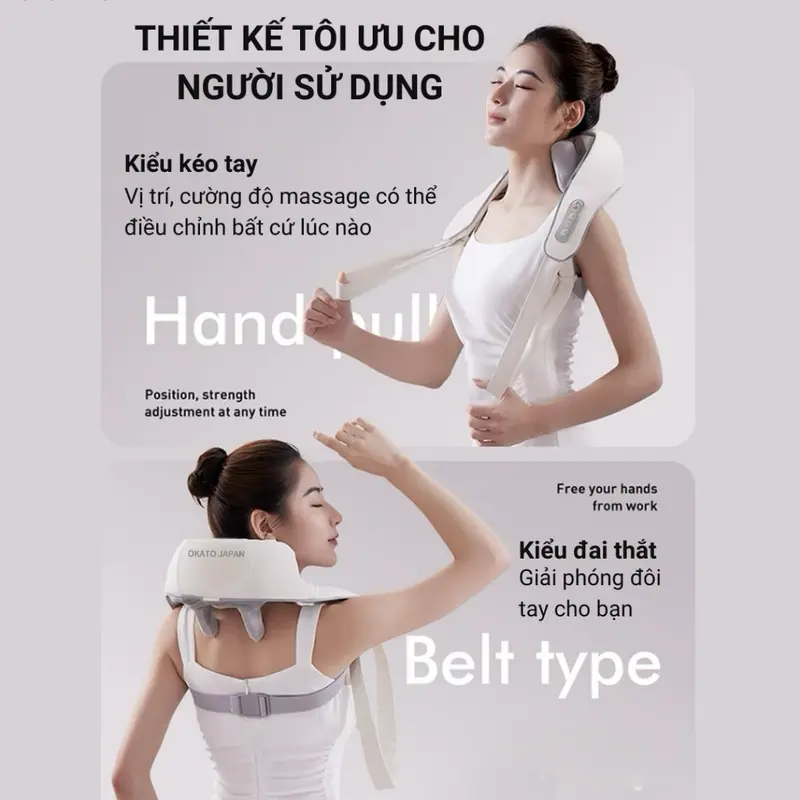 MÁY MASAGE CỔ VAI GÁY OKATO P11- Mô Phỏng Kỹ Thuật Masage số 8- Phù Hợp Với Dân Văn Phòng Và Người Cao Tuổi 7