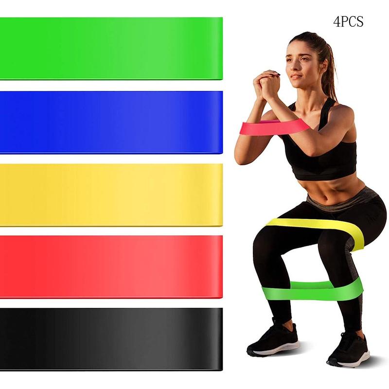 TikTok Shop 5pcs Multi color Fitness Elastic Band Resistance Band Fitness Gym Strength Training Rubber Loop Band Fitness Equipment Gymtok