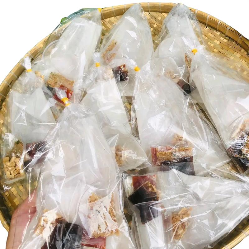 Com Bo 10 Bịch Bánh Tráng Phơi Sương Tây Ninh, Nước Sốt Sốt Me, Muối, Hành Phi, Đậu Phộng - Gia Vị