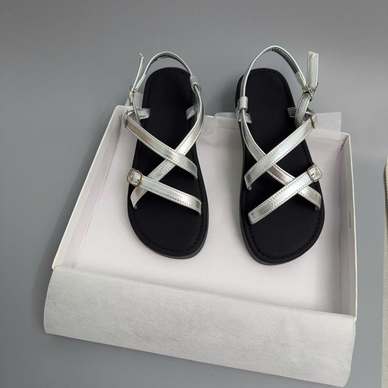 Dép quai hậu đan dây 3 màu đế đen có khoá móc vuông đi học đi chơi LuxyShoes LX198