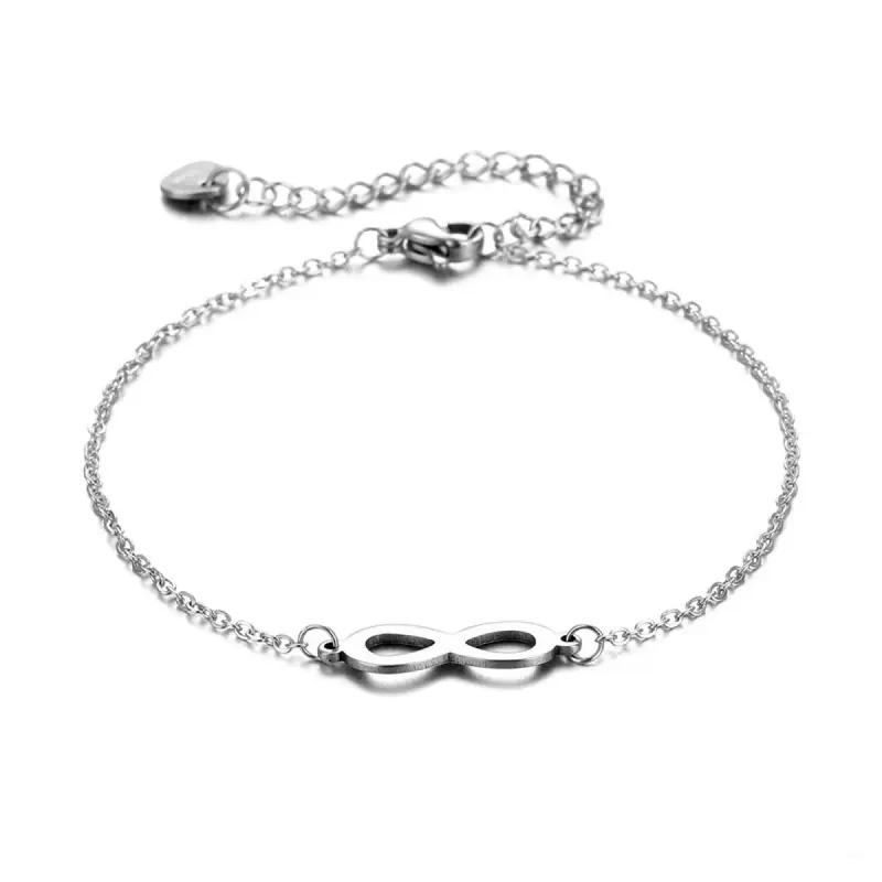 Vòng Tay Số 8 & Vô Cực, Thiết Kế May Mắn, Dây Chuyền Có Thể Điều Chỉnh Thanh Lịch, Dành Cho Phụ Nữ, Biểu Tượng Của Sự Giàu Có Và Tình Yêu Vĩnh Cửu, Đồ Trang Sức Có Thể Xếp Chồng Hợp Xu hướng 3