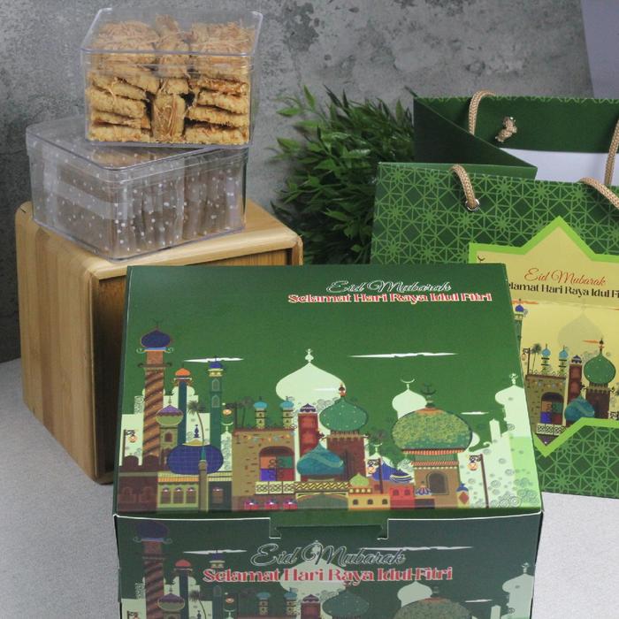 Gambar Kotak kue paper bag packaging lebaran kotak hampers lebaran idul fitri 22 x 22 x 22 - -, - dari Kochindo Kota Tangerang Selatan Tokopedia