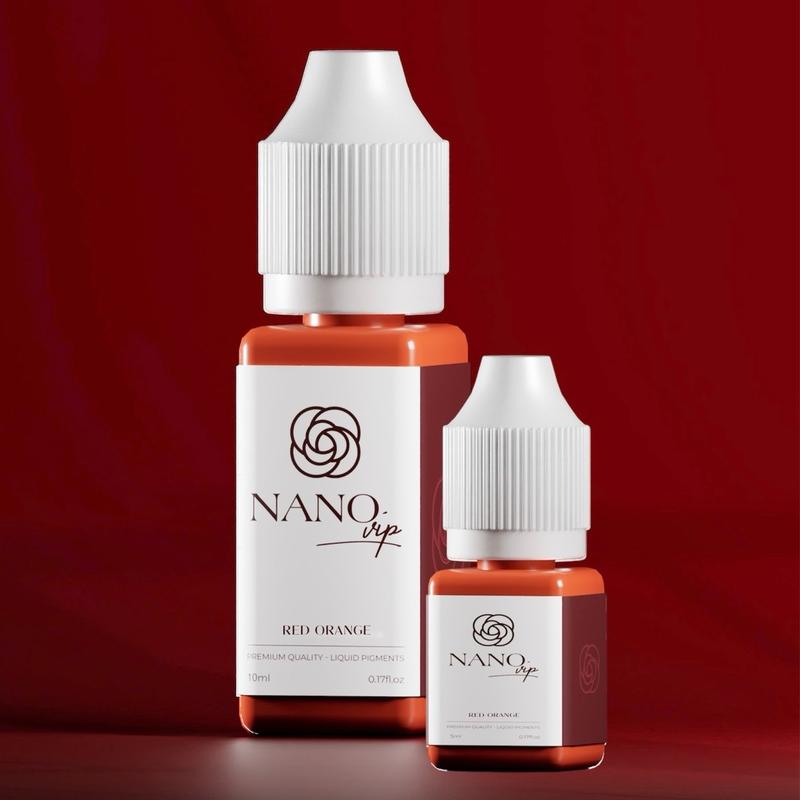   Mực Viết Bút Máy Nano Học Sinh  BẢN NÂNG CẤP - Mực MÔI ĐỎ CAM vip  - Chai 10ml-5ml 