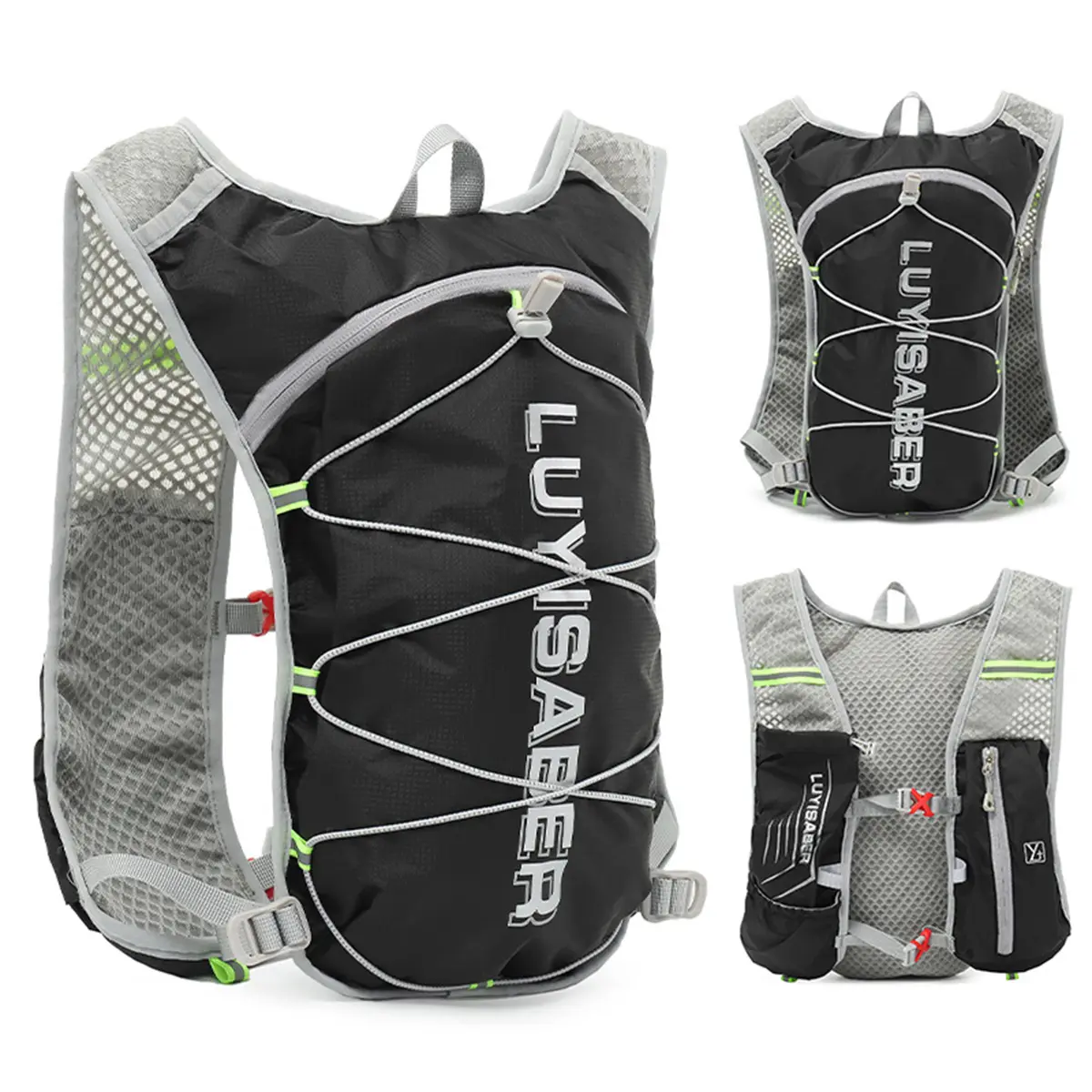 Áo giữ nước chạy địa hình, Unisex, Ba lô đựng nước với túi đựng nước 2L, Ba lô, Thích hợp cho chạy marathon, Đi xe đạp, Túi đi bộ đường dài, Túi thể thao