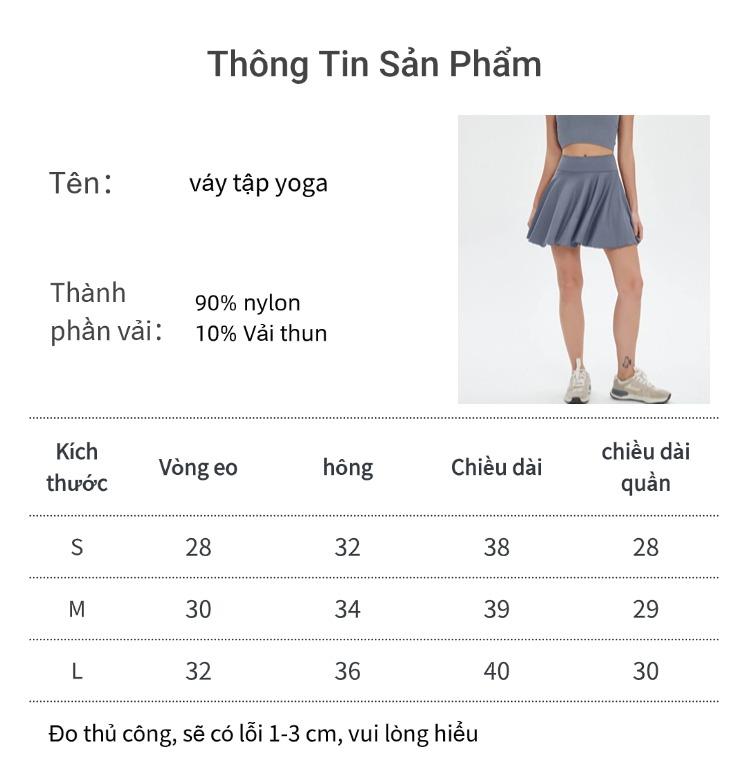 Big Thigh Váy tập chạy bộ yoga xếp ly dệt kim chống lộ thoáng khí khô nhanh 2