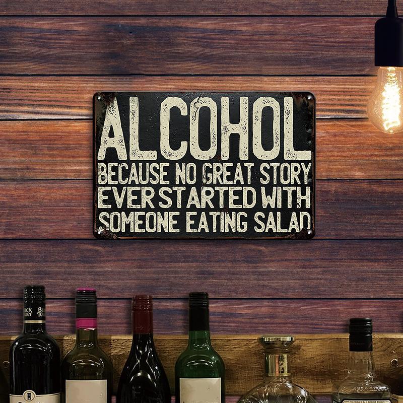 Vintage Metal Tin Sign, Retro Metal Sign, Slogan Graphic Decorative Sign, Retro Plaque Wall Decor for Bar Club Man Cave 2