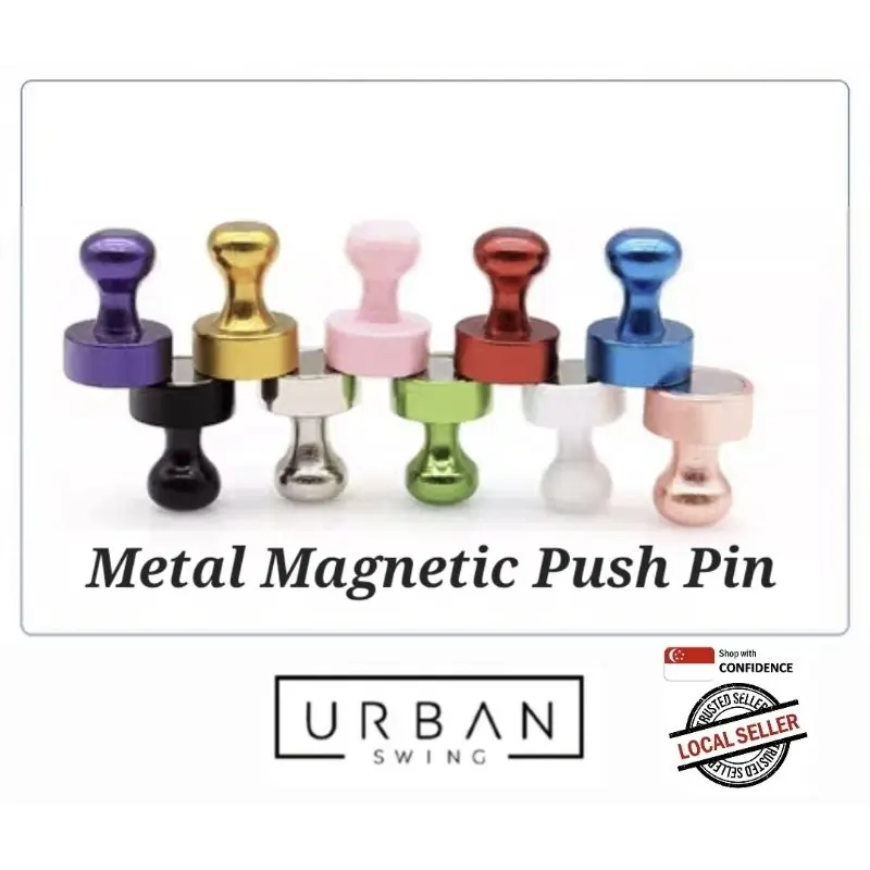 [SgSeller] Metal Magnetic Push Pin Fridge Magnet White Board Magnet