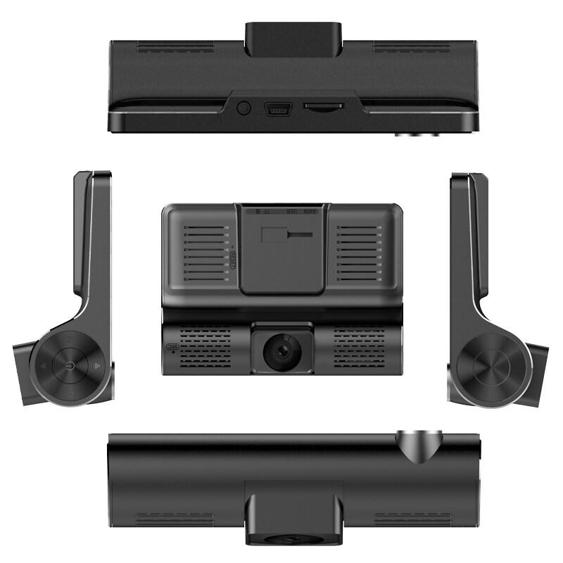 Product Introduction of 【24-hour shipping+free shipping+COD】3-lens car driving recorder 4-inch FHD 1080P automatic recorder 170 ° parking monitor rear camera camera registration device 32