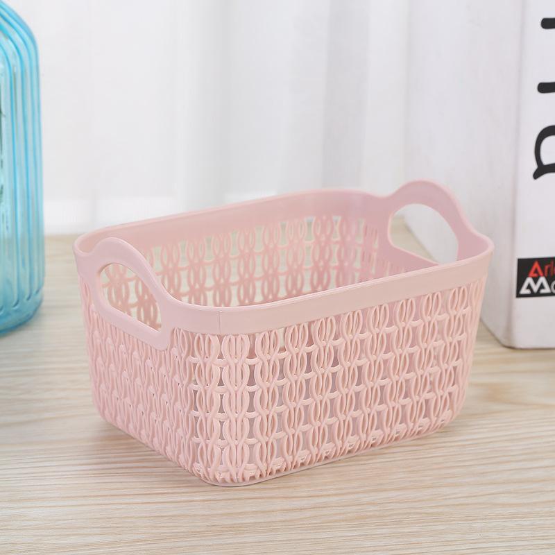 Giỏ Đựng Đồ Di Động Rỗng, 1 Cái, Nhà Bếp, Gia Đình, Văn Phòng, Đồ Lặt Vặt Cầm Tay Xếp Chồng Lên Nhau, Hộp Sắp Xếp Bằng Nhựa Mây Chạm Khắc 4