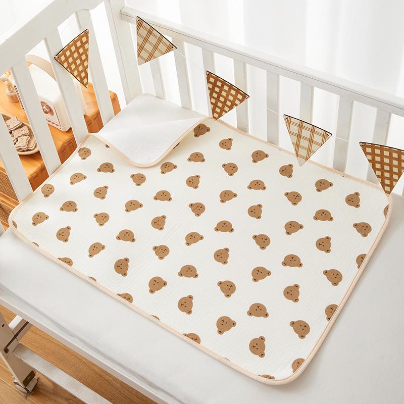 Miếng lót chống thấm Xô Muslin cao cấp size 50*70cm cho bé sơ sinh mềm mại thoáng mát tiện lợi 8