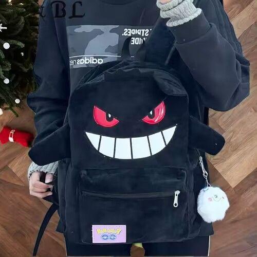Ba Lô Nhồi Bông Gengar, Màu Đen, Hàng Mới Về, Thích Hợp Cho Học Sinh Cặp Đôi Nam Nữ, Phong Cách Anime Hoạt Hình, Thiết Kế Thường Ngày Dung Tích Lớn, Có Sẵn Vận Chuyển 48 Giờ, Năm 2025 1