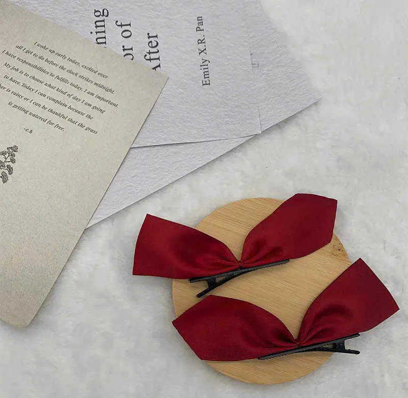 [Set 2 Kẹp] Kẹp tóc hình nơ Xinh Xắn Phong Cách Hàn Quốc Nơ kẹp tóc Fancy fizz - Đen, Đỏ, Trắng - Women, Nữ 5