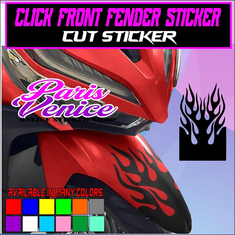 Machine Front Sticker click v2/v3 front fender sticker machine cut - TikTok Shop Philippines