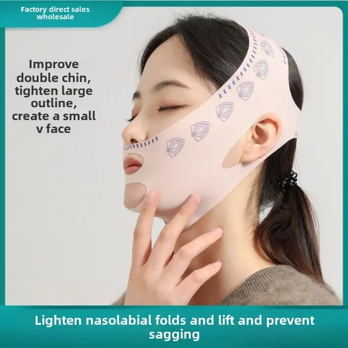 One-Piece Seamless Mask V Face Bandage Sleep Lifting and Tightening Double Chin Masseter Face Carving in Stock