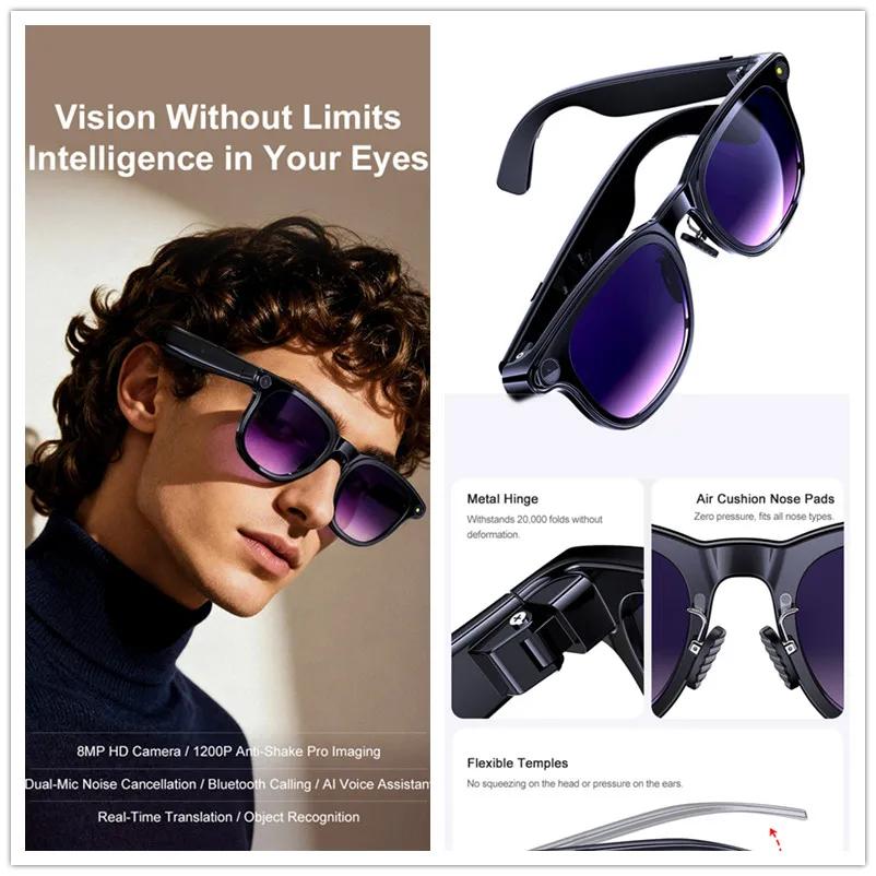 3in1New Smart Glasses AI 8K Camera Bluetooth Call Voice Assistant Music Player Translate Multifunctional Photochromic HD Glasses - Image 4