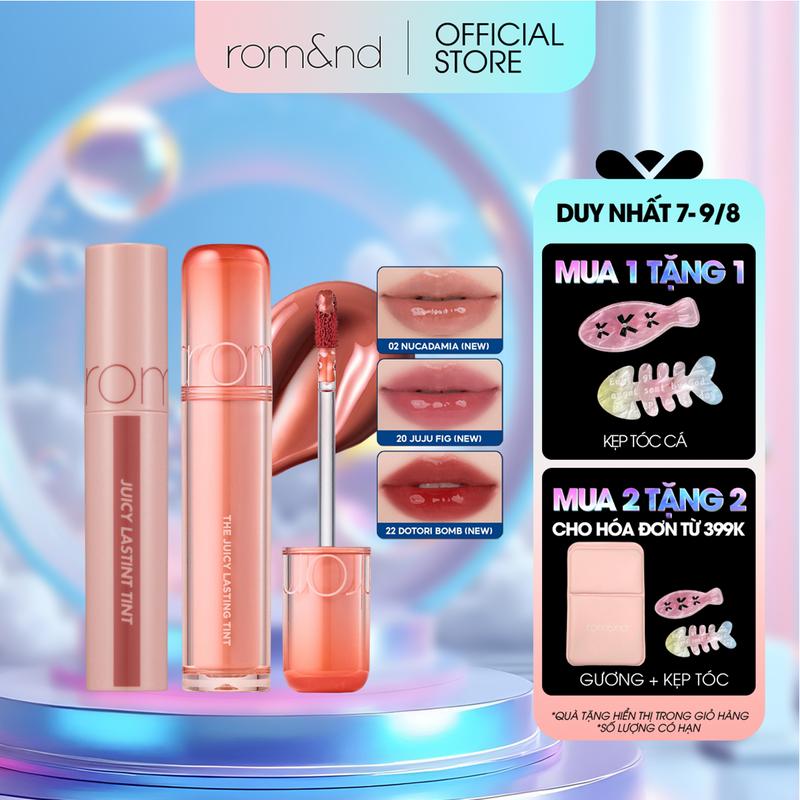 [Rom&nd] [Màu 1-39] Son Tint Lì Trang Điểm Hàn Quốc Romand The Juicy Lasting Tint Cosmetic Son Môi Mỹ Phẩm