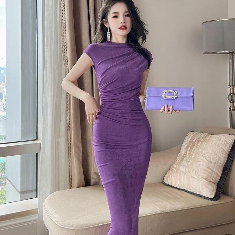 Váy Trơn Thanh Lịch, Ga Truồng Châu Âu, Hàng Mới Về Mùa Hè 2024, Váy Bó Sát Hông Mỏng Gợi Cảm Cho Nữ 3