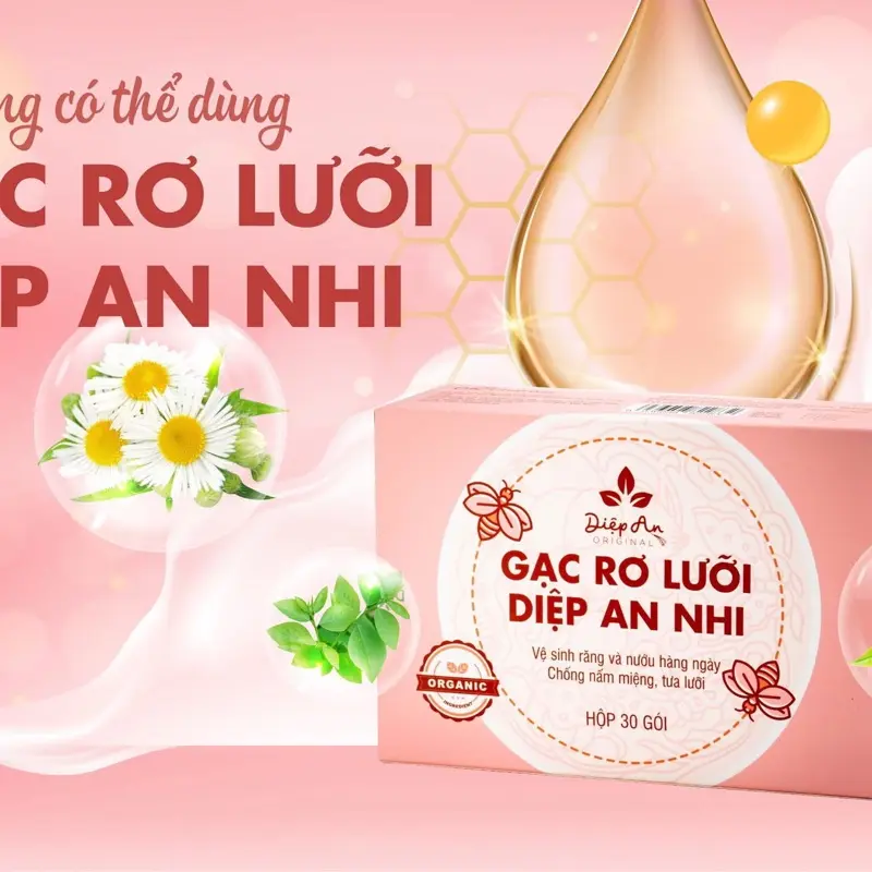 Gạc Rơ lưỡi diệp an nhi hộp 30 gói
