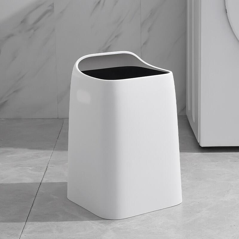 Product Introduction of Household Trash Can Living Room Bedroom Double-layer High-value Large Bin Kitchen Toilet New Style Light Without Cover 5