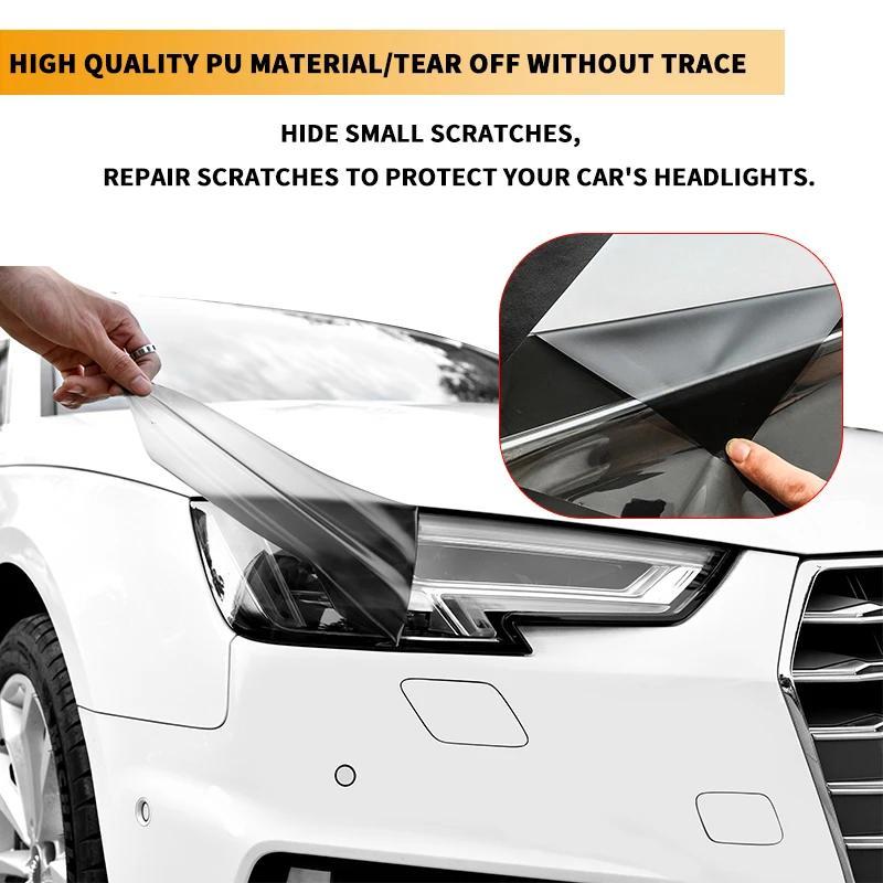 Product Introduction of 30CMx1M/2M/3M Car Headlight & Taillight & Fog Light Lamp Film Smoke Black TPH PU PPF Protective Film For Car Styling 2