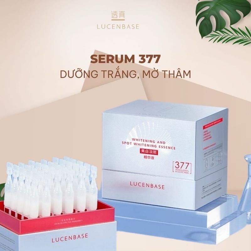 Hộp 30 ống tinh chất serum 377 Lucenbase hỗ trợ làm trắng sáng da mờ thâm
