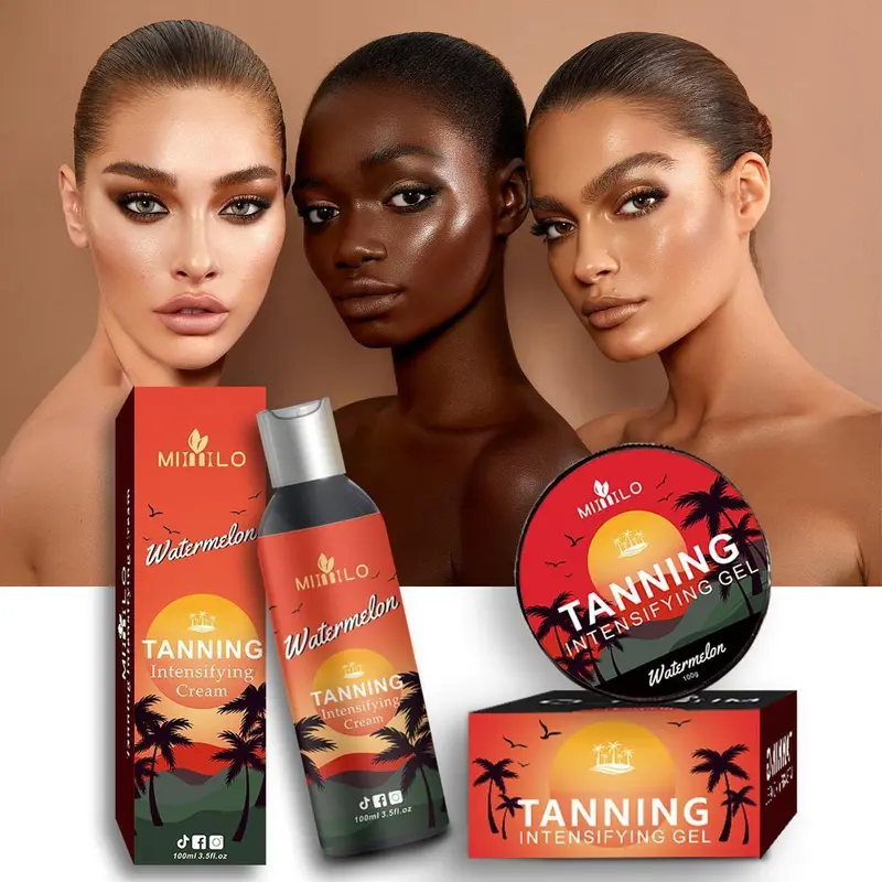 Natural Tanning Cream, Moisturizing Body Tanning Intensifying Cream, Hydrating Body Care Products for Women and Men, Skin Care Product for Daily Use 4