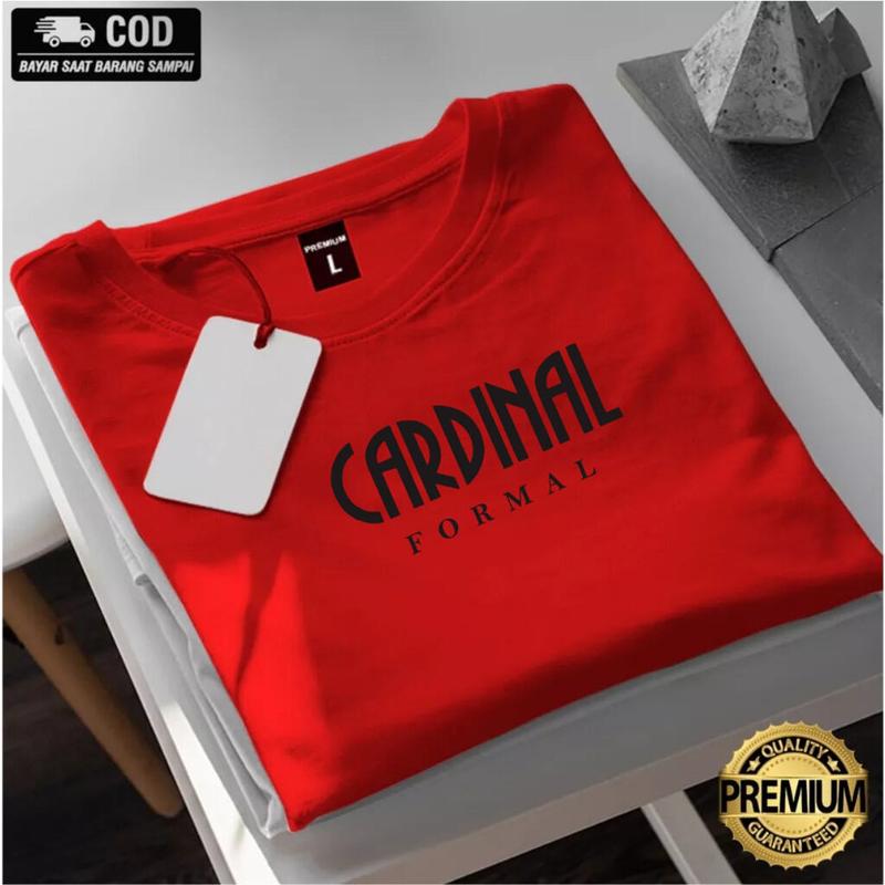Kemeja-T Cardinal Distro, Lengan Pendek, Logo Hitam Formal, Motif, Baju Kasual Terkini, Terlaris, Diperbuat daripada Kapas Sikat 30s, Dapatkan 1 helai (COD Promo) 4