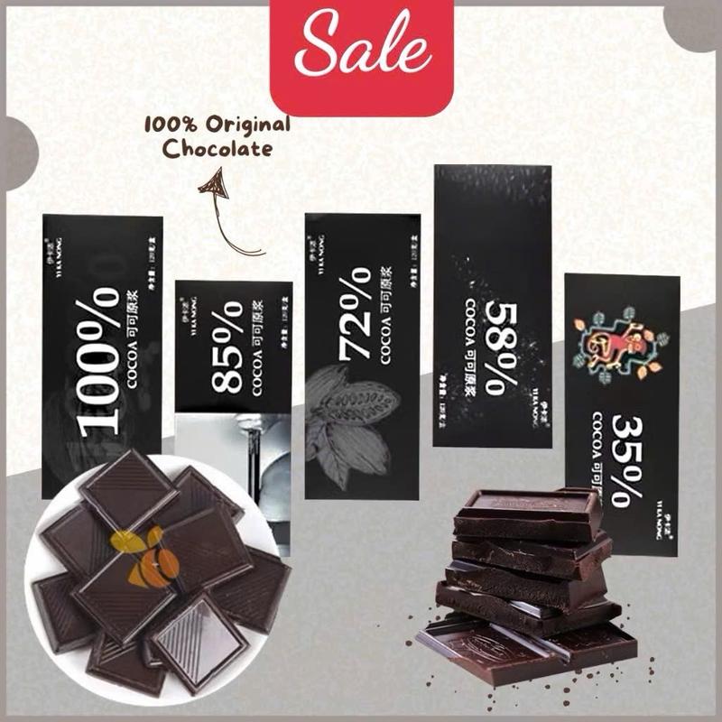 Socola Đen Không Đường YIKANONG Hộp 120g - 24 Thanh Food Sô Cô La sôcôla Snack Ăn Vặt