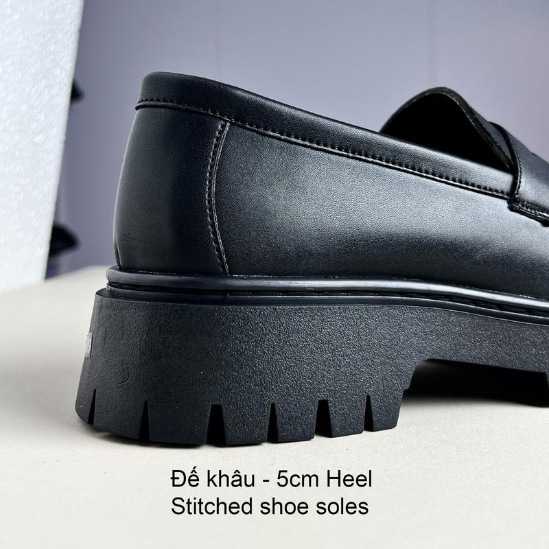 (Lùi 1 Size) Dustino Giày Chunky Loafer Nam Đế 5cm Khâu Chắc Chắn, Giày Lười Đế Cao Nam 2