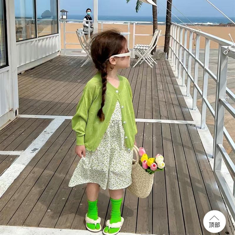 Áo Cardigan Dệt Kim, Màu Trơn Áo Khoác Chống Nắng, Quần Áo Trẻ Em Mùa Hè, Phong Cách Phương Tây Của Trẻ Sơ Sinh, Nhẹ, Thoáng Khí, Dễ Phối Đồ, Áo Sơ Mi Điều Hòa Không Khí, Hàng Đầu 8
