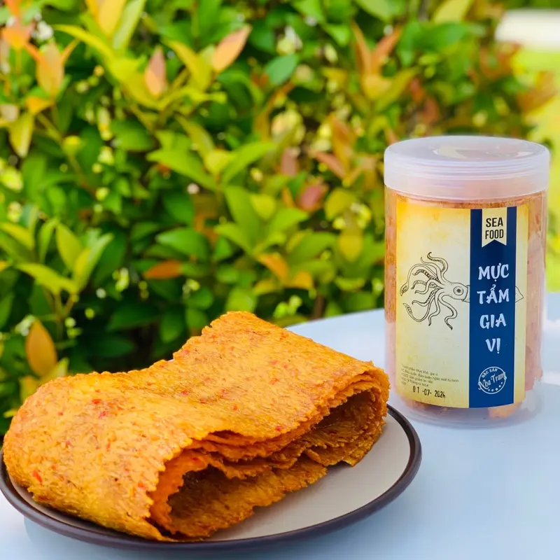 Mực Cán Tẩm Gia Vị 250Gr Đặc Sản Phương Anh Đồ Ăn Vặt Snack Food Thức Ăn 5